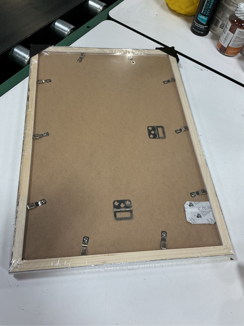 Condition photo showing Good Condition for ( similar) Opposite Wall - 24x36 in - Real Wood Grey Picture Frame - Lightweight, Versatile & Shatterproof - Large Wall Hanging Photo or Poster Frame - Wall Decor for Office, Gallery & Home