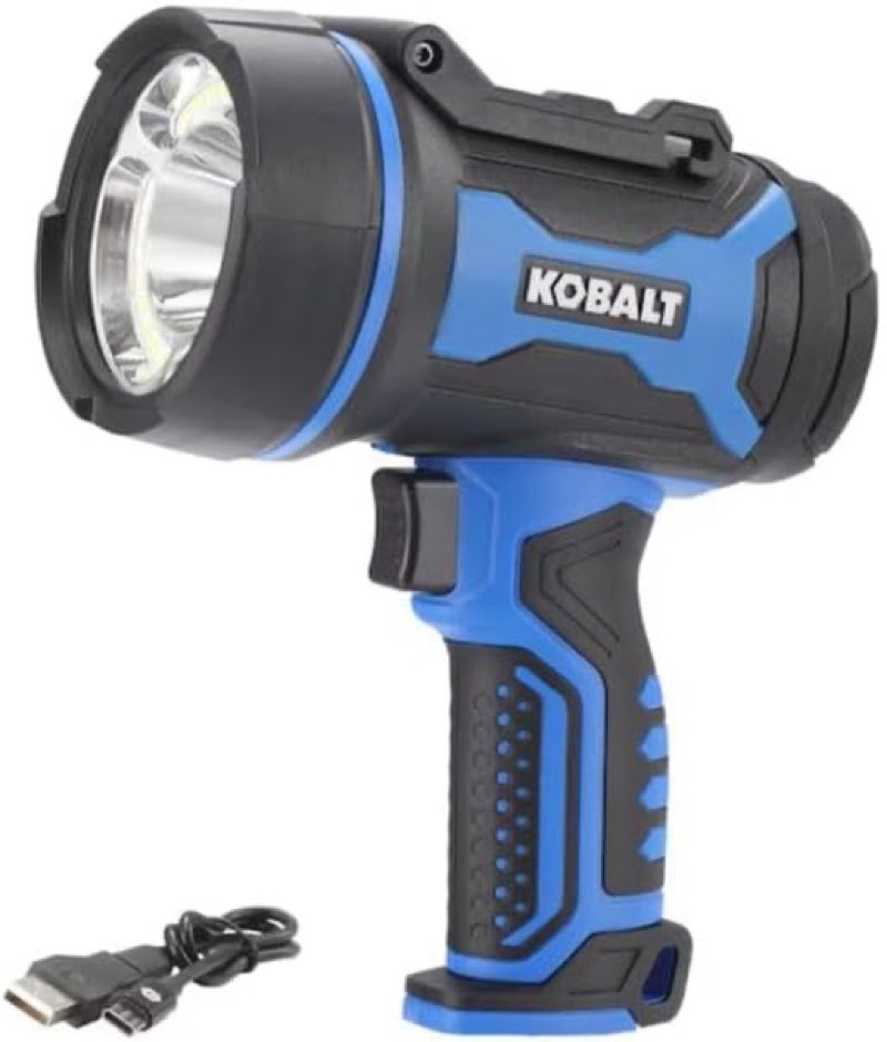 k.balt 5000-lumen 3 -mode led rechargeable spotlight flashlight