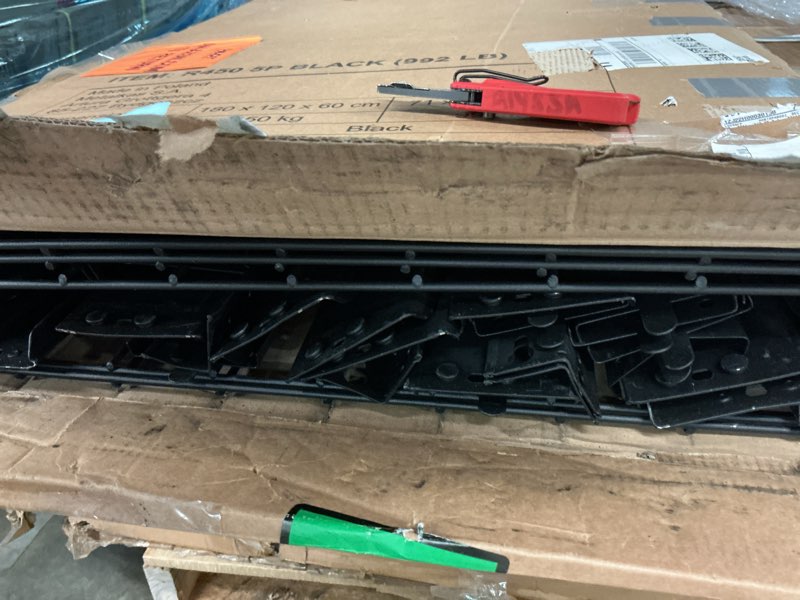 Condition photo showing As Is for Metalkast Heavy-Duty Metal Garage Shelving | 71" H x 47" W x 24" D | Adjustable Industrial Storage Rack with Wire Shelves | 5-Tier Steel Shelving Unit, 5,000LB Capacity, Rust-Resistant Coating 71"H x 47"W x 24"D