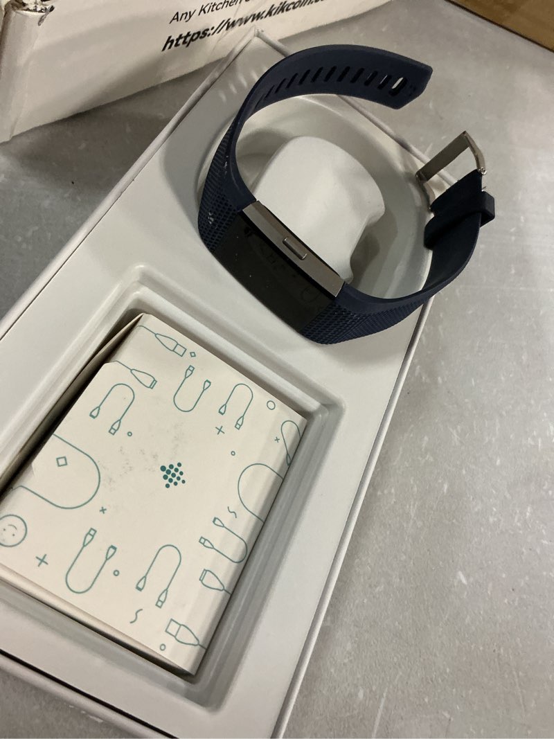 Condition photo showing Good Condition for fitbit charge 2 heart rate + fitness wristband, blue, large (us version), 1 count blue large (pack of 1)