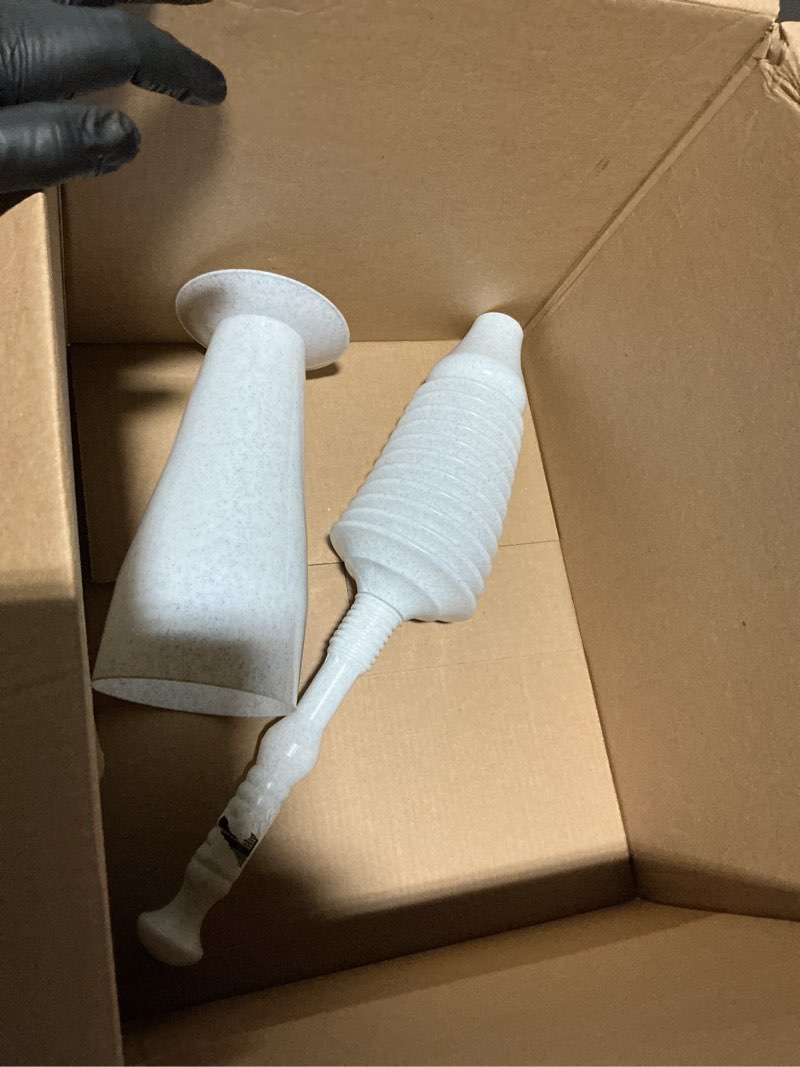 Condition photo showing Good Condition for Luigi's Toilet Plunger - Unclogger Plungers for Bathroom - Heavy Duty Clog Remover with Effective Unblocker Bellows Design - Remover Tool to Unblock Toilet Blockage - Grey Grey Toilet Plunger