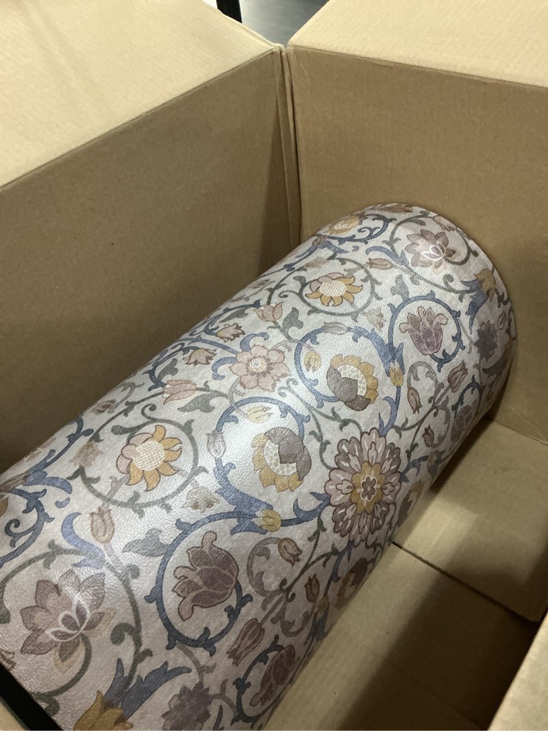 Condition photo showing Good Condition for kimode anti fatigue mats for kitchen floor non slip,farmhouse floral sink rug waterproof for laundry,extra thick memory foam ergonomic cushioned carpet for office,yellow/blue 32"l x 20"w x 0.75"th beige/blue