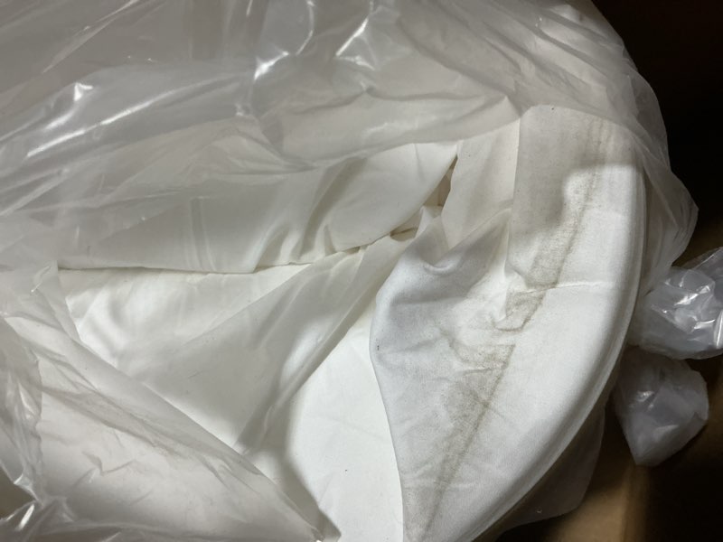 Condition photo showing Good Condition for bedluxe king wedge pillow headboard (76"x10"x6"), bed wedge pillow for headboard, foam headboard pillow, bed gap filler king - fill the gap (0-7"), mattress gap filler (white) white king(76"x10"x6"-large)
