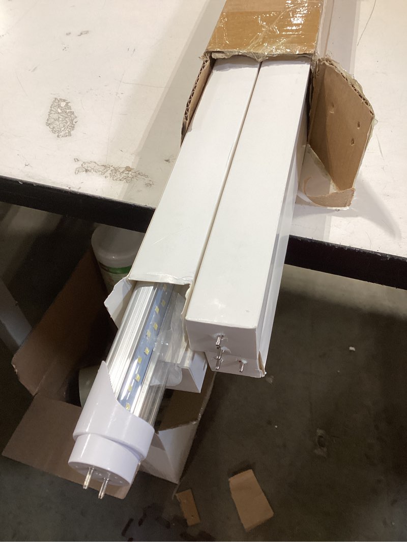 Condition photo showing Good Condition for JESLED T8 LED 4FT Type A+B Light Bulbs, 24W(65W Equivalent), 3200LM, 6000K, Plug and Play or Ballast Bypass, 4 Foot LED Fluorescent Tube Replacement, ETL Listed, Single or Double End Powered, 4Pack 4 Count (Pack of 1) 6000k (Bright White)