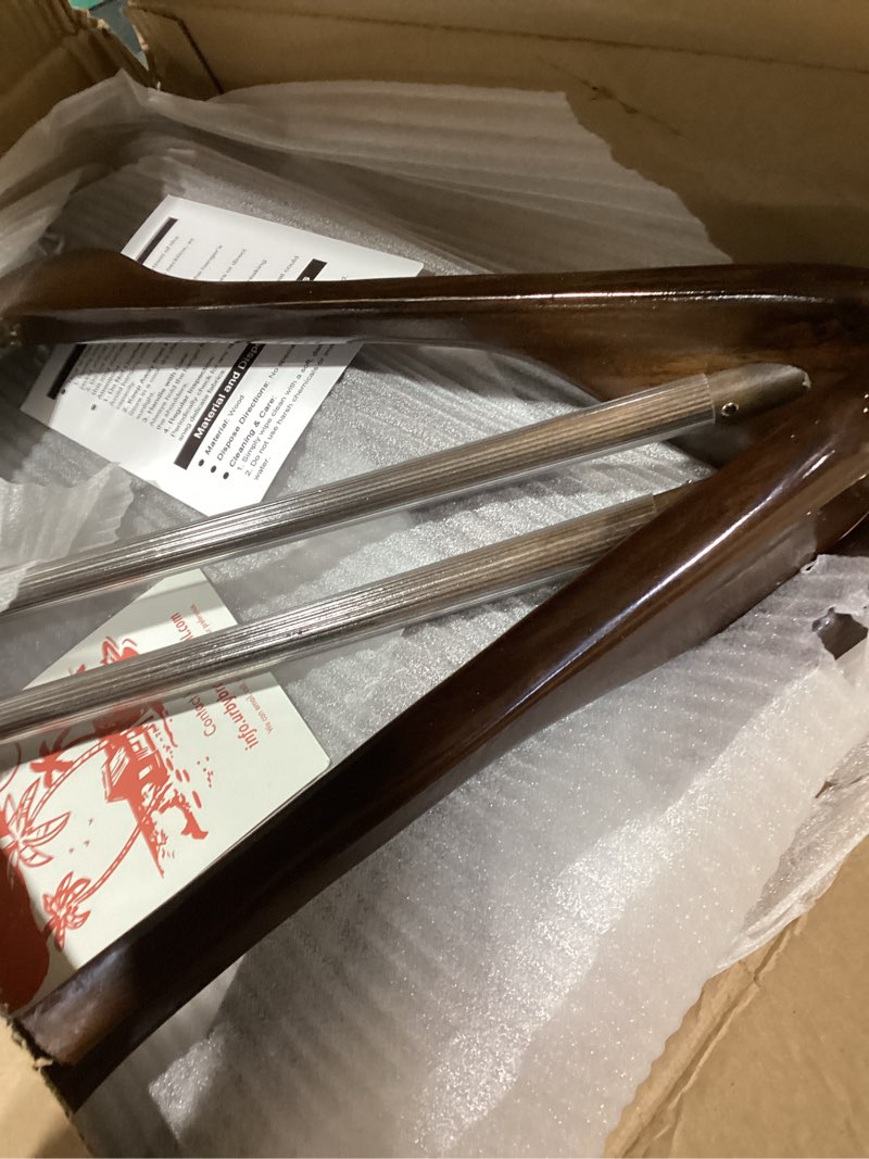 Condition photo showing Good Condition for urby 6pk 21 inch wide shoulder wooden hangers no shoulder bump. design for suit, jackets, heavy cloths with non slip pants bar. easy-to-install hook for convenient and quick setup. wood 6