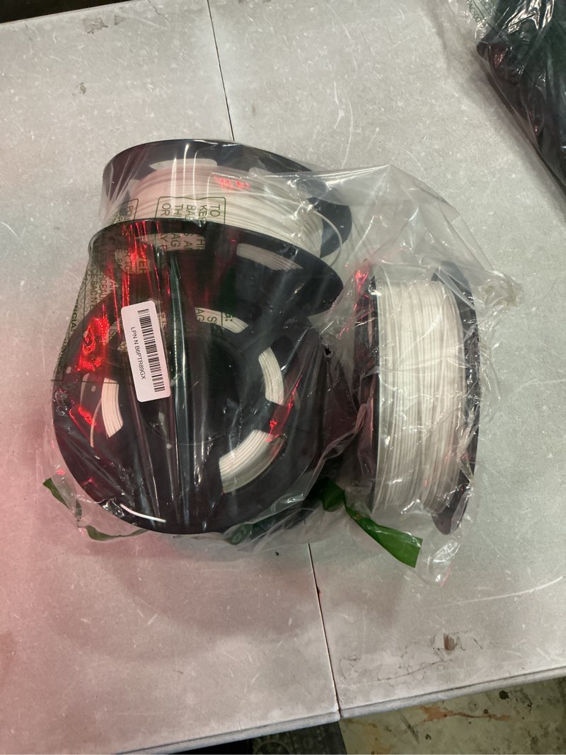 Condition photo showing As Is for jayo pla 3d printer filament bundle 4.4kg, pla filament 1.75mm bulk, dimensional accuracy +/- 0.02mm, 4 pack 1.1kg spool white 4.4kg white*4