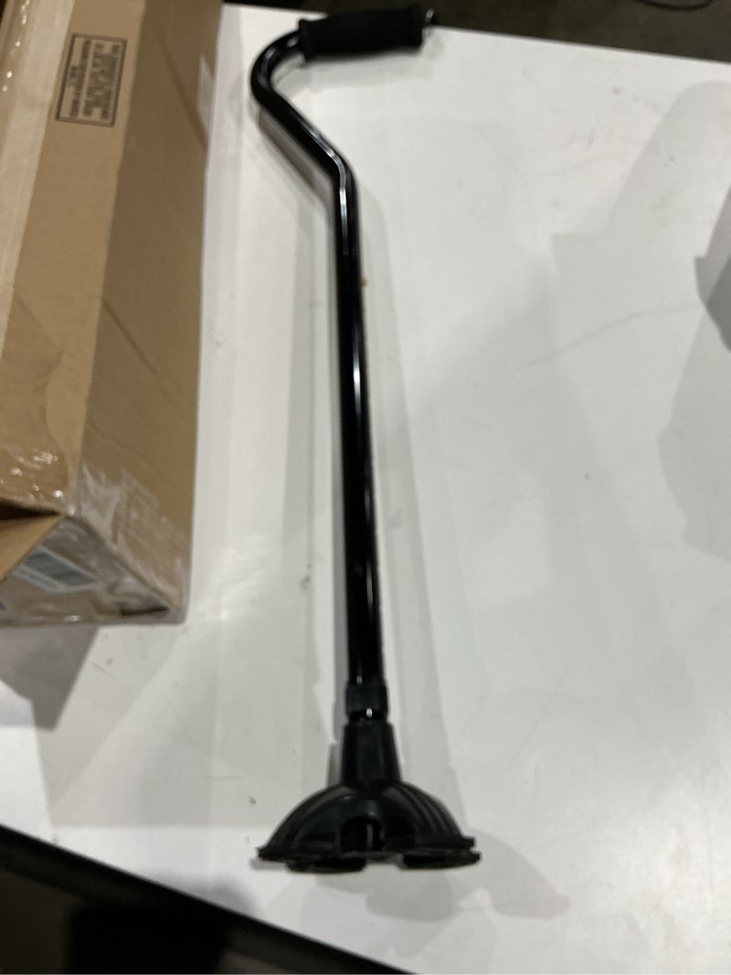Condition photo showing Good Condition for dmi walking cane and walking stick for adult men and women, fsa eligible, lightweight and adjustable from 30-39 inches, supports up to 250 pounds with ergonomic hand grip and wrist strap, black 1