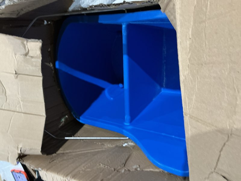 Condition photo showing As Is for mop bucket with wringer,mop bucket separate dirty water for floor cleaning,commercial mop buckets on wheels,blue