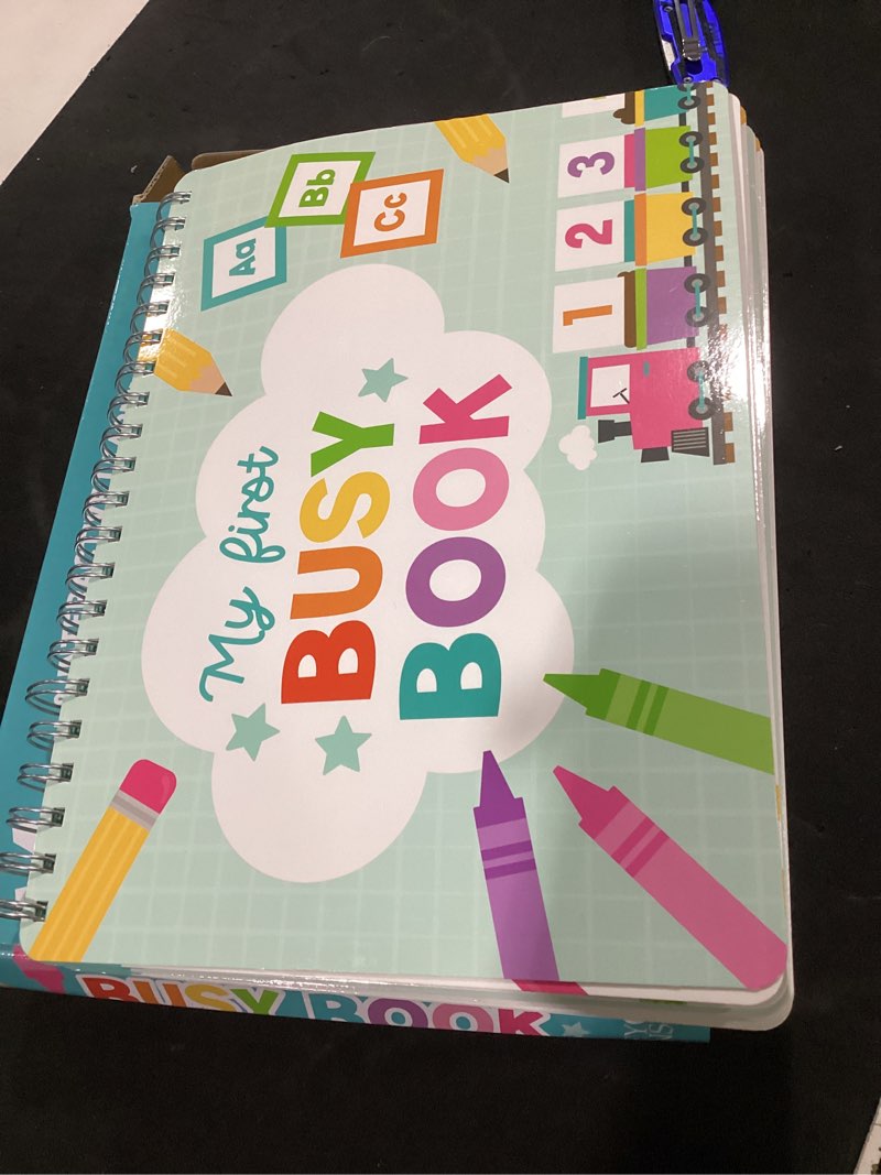 Condition photo showing New/Like New for hadley designs my first busy book toddlers 3-5, montessori preschool learning activities age 4-5, 174 pcs velcro busy book, travel toys airplane car quiet time, sensory toys, pre k graduation gifts