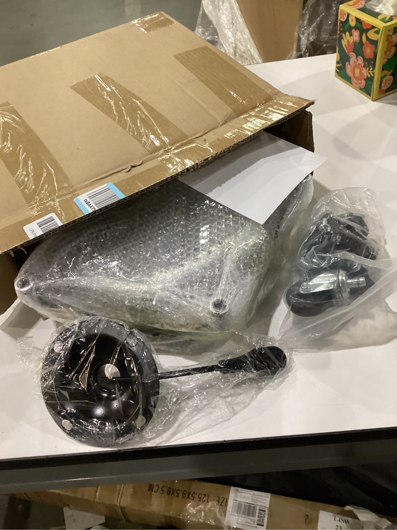 Condition photo showing New/Like New for rolling stool, stainless steel workbench stool, adjustable swivel stool medical 5 wheels, 304 stainless steel structure laboratory round pad, load capacity 445 lbs (silver) acero inoxidable