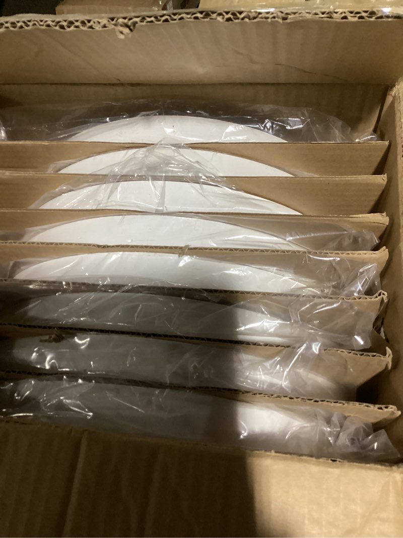 Condition photo showing New/Like New for 8Pack 12 Inch 3200LM Flush Mount LED Ceiling Lights,White 28W Slim Ceiling Light Fixture Round Day White 6000K Thin Round Flat Ceiling Light 120V Surface LED Ceiling Light 300W Equivalent White- 8Pack