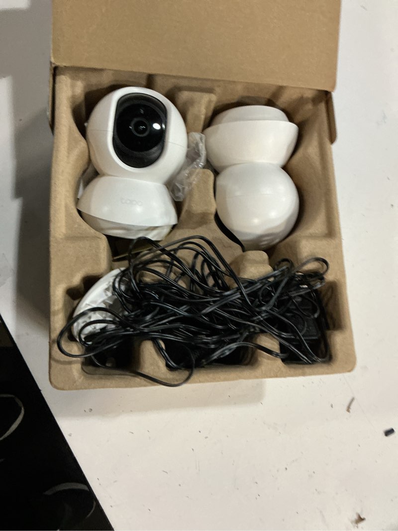 Condition photo showing Good Condition for tapo 2k pan/tilt security camera for baby monitor, dog camera w/motion detection, 2-way audio siren, night vision, cloud&sd card storage, works w/alexa & google assistant, 2-pack (tapo c210p2) indoor only white 2-pack