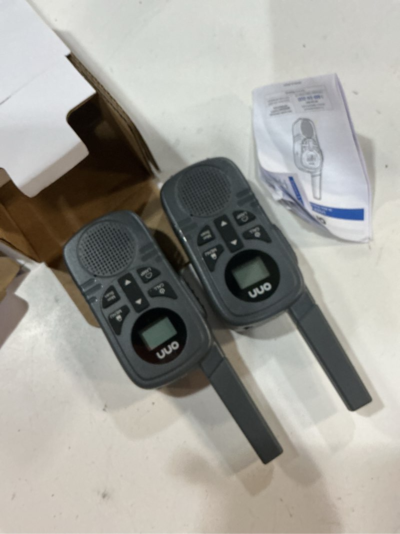 Condition photo showing Good Condition for onn walkie talkies 16 mile range with two way radios, led light, 121 privacy channels, 2 count