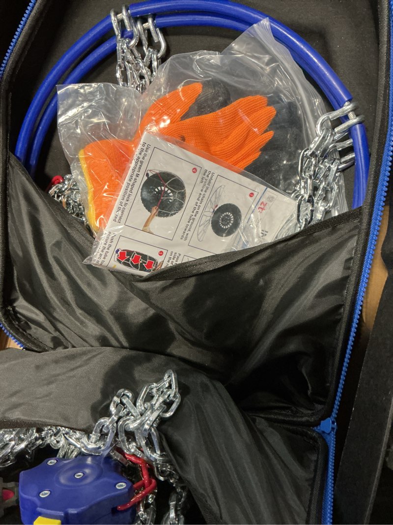 Condition photo showing Good Condition for Snow-Chains Auto Fixing 1 Min Quick Installation Tire-Chains, Heavy-Duty Emergency Tire Traction Chain for Pickup Trucks and Off-road SUV Car Tires 285 295 305 315 325 - Set of 2 (HYR-D)