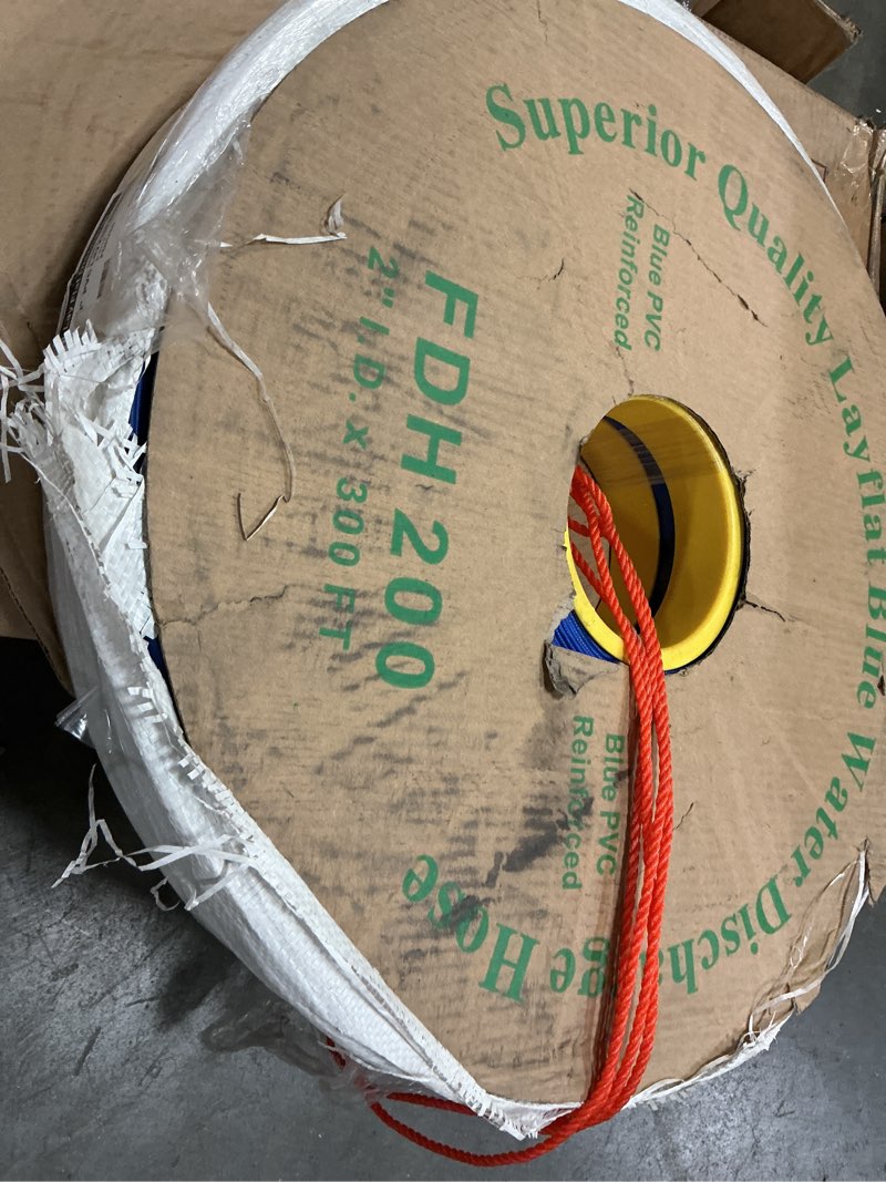 Condition photo showing Good Condition for Alpine Corporation 300 Ft. PVC Lay-Flat Water Discharge Hose with 2" Inside Diameter, Blue 2" Diameter