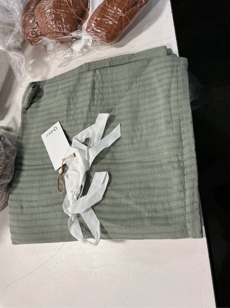 Condition photo showing Good Condition for organic cotton matelasse euro sham, euro, dried sage