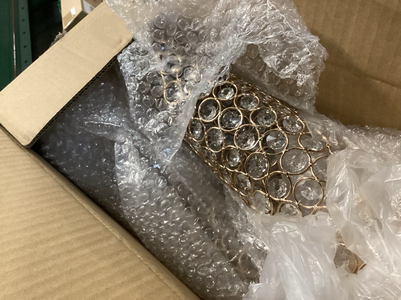 Condition photo showing Good Condition for 20" Tall Crystal Gold Vases for Centerpieces -2 Pcs Floral Vase Wedding Centerpieces for Tables, Blingbling Trumpet Vases for Party Ceremony Centerpiece Dinner Event Gold 2 Pcs