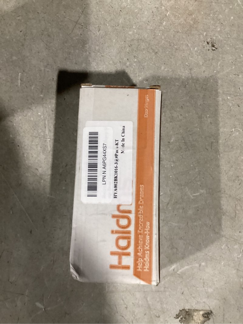 Condition photo showing item condition for Haidms 3 Pack Self Closing Door Hinges 4 Inch Black Spring Hinge with 5/8" Radius Corner Adjustable Tension for Residential & Heavy-Duty Door Hardware 3 Pack Matte Black-5/8''