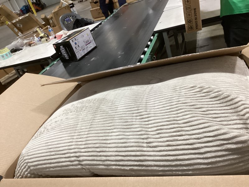 Condition photo showing Good Condition for Triangular Headboard Corduroy Wedge Pillows for Sitting Up in Bed Rest Adult?Upholstered Reading Bolster Pillow for Daybed Sofa Couch Back Cushions Lumbar Body Support?Queen?Camel? Queen:59x8x20'' Kahki