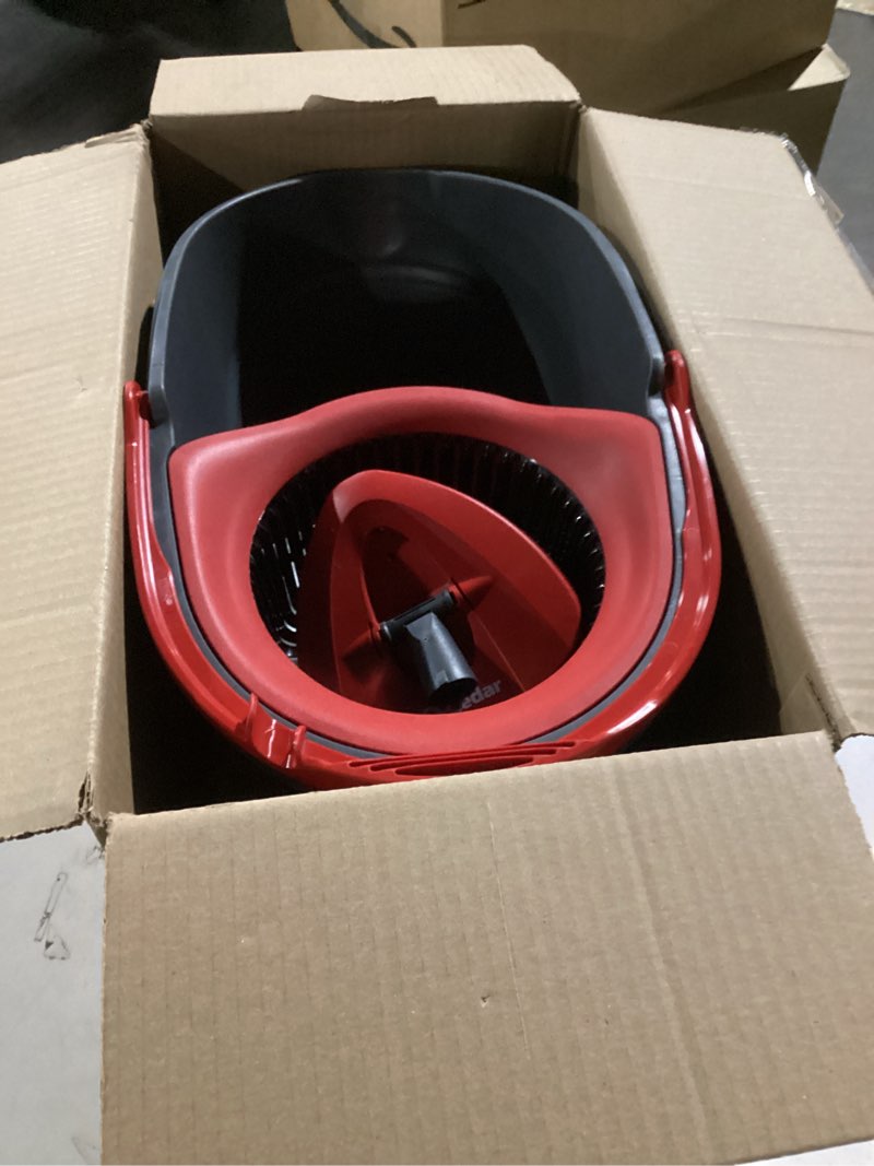 Condition photo showing Good Condition for O-Cedar EasyWring Microfiber Spin Mop, Bucket Floor Cleaning System, Red, Gray, Standard Easywring Spin Mop & Bucket