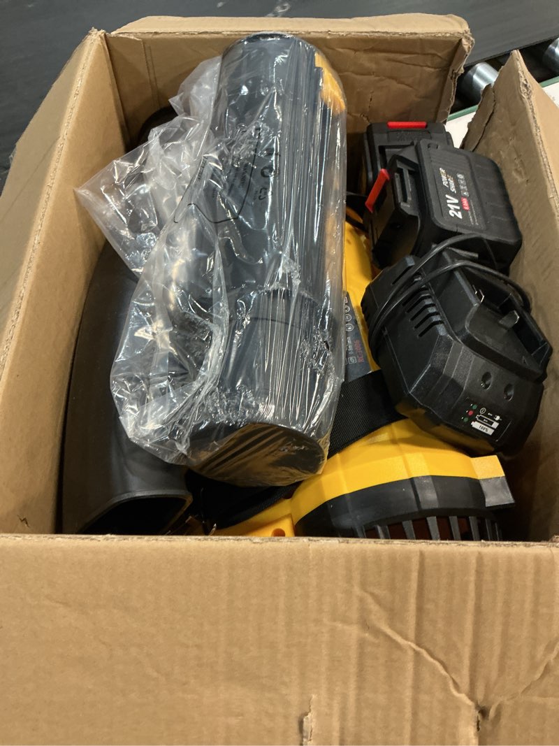 Condition photo showing Good Condition for leaf blower  170mph 21v leaf blower cordless with 2x6.0ah battery & charger  electric leaf blower for lawn care  battery powered leaf blower for snow blowing & yard patio garden cleaning