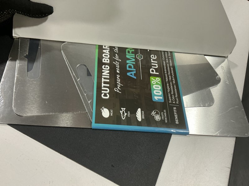 Condition photo showing New/Like New for Titanium Cutting Board Set of 3,100% Pure Titanium Cutting Boards for Kitchen, Double Sided Non Toxic Cutting Board, Ideal Charcuterie & Chopping for Meat, Hygiene Durable Dishwashr?3 Pack)