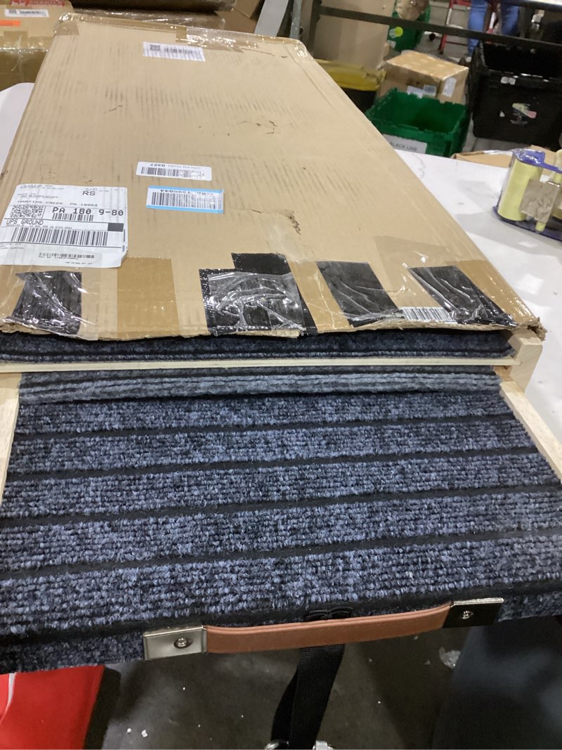 Condition photo showing As Is for dog ramp for car, 71''x 17'' extra long deluxe telescoping design wooden pet ramp, pet stair ramps for truck suv with non-slip surface, portable outdoor dog steps for medium large dogs, up to 200lbs 71''x 17''-gray