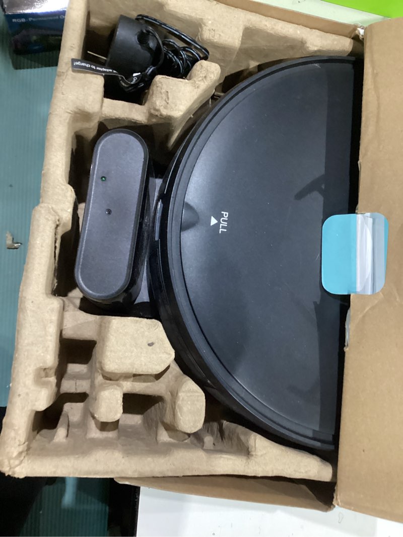 Condition photo showing As Is for Robot Vacuum for Pet Hair, 2-in-1 Vacuum & Mop Combo with Tangle-Free Suction & Smart 3D Avoidance, App/Wi-Fi/Alexa, Ultra-Slim & Quiet, Self-Charging for Hard Floors and Low-Pile Carpet