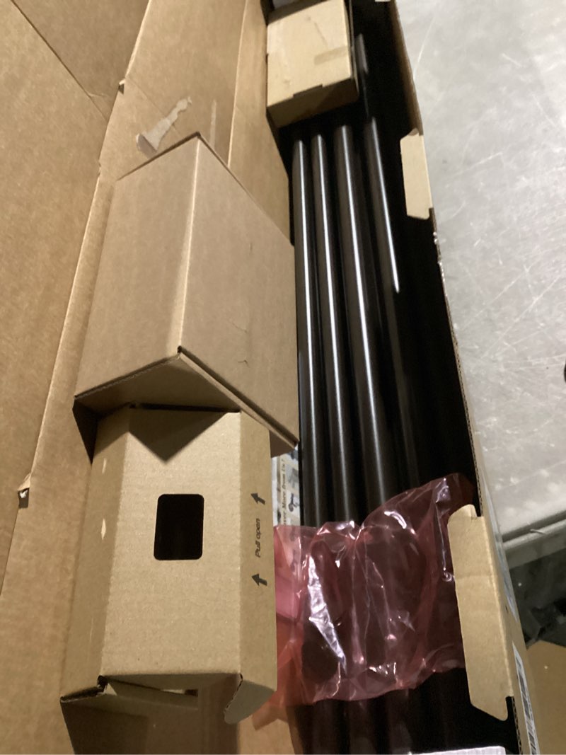 Condition photo showing Good Condition for kamanina 1 inch double curtain rods 66 to 120 inches (5.5-10 feet) telescoping heavy duty drapery rod for windows 54 to 115 with twisted cage finials, antique bronze antique bronze 66-120"