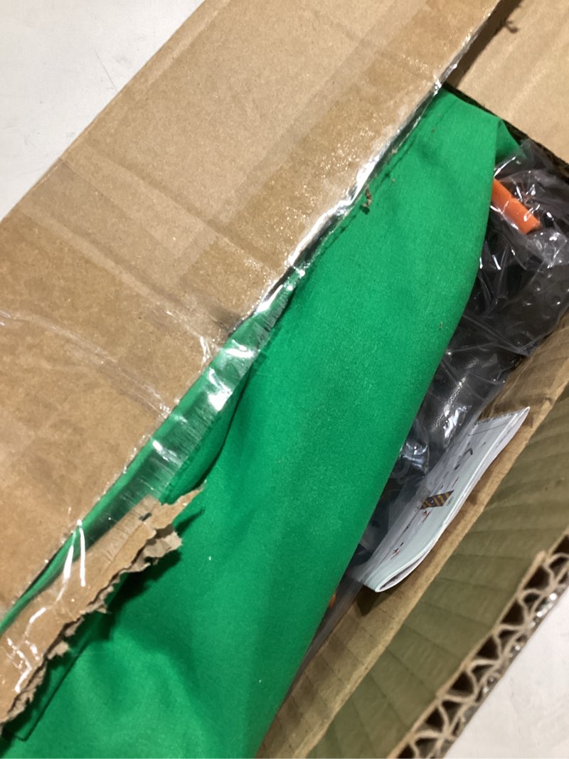 Condition photo showing Good Condition for Portable Green Screen Chair, 57 in Greenscreen Backdrop with Stand Double Sided Foldable Green Background, Chroma Key, for Photography Streaming Gaming Photo Zoom Video Chats and Meeting