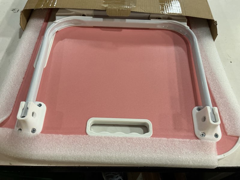 Condition photo showing New/Like New for ruxury folding lap desk bed desk laptop table tray, breakfast serving tray, portable & lightweight mini table for sofa couch floor - pink pink large