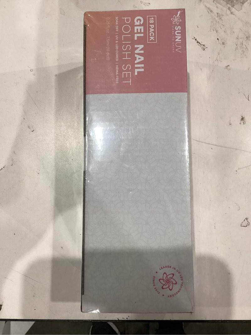 Condition photo showing New/Like New for SUNUV 16 Color Gel Nail Polish Kit with Base Top Coat,White Black Pink Nude Silver Glitters Gel Poli