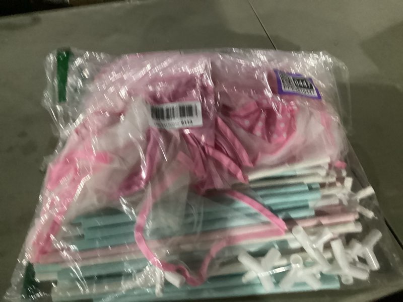 Condition photo showing New/Like New for Monobeach Princess Tent Girls Large Playhouse Kids Castle Play Tent with Star Lights Toy for Children Indoor and Outdoor Games, 55'' x 53'' (DxH) 01 Pink Tent with Little Star Lights