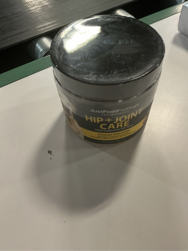 Condition photo showing New/Like New for Best by-02/29/2026) Just Food for Dogs Hip and Joint Supplement for Dogs, Human Grade Glucosamine Chondroitin Dog Supplements, Multivitamin Soft Chews, Omega 3 Oil, Superfood Blend, Plant Based Dog Vitamins - 45 Count 3 Hip + Joint Care