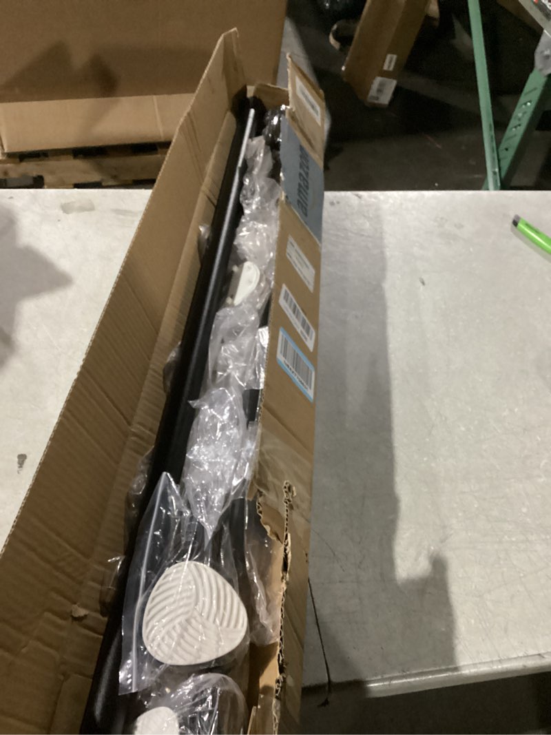 Condition photo showing Good Condition for Tension Curtain Rod 51-126 Inch, Long Curtain Rod No Drilling for Window or Bathroom, Outdoor Curtain Rods for Patio Tension Rods, Easy to Install, Never Rust, Rod Diameter 1.26 Inches - Black Black 51''-126''