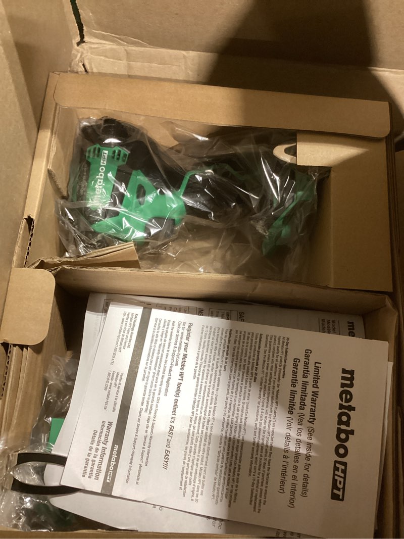 Condition photo showing New/Like New for Metabo HPT 18V MultiVolt Cordless Brushless Driver Drill & Impact Driver Combo Kit, Power Tool Kit, 2 Lithium-Ion Metabo HPT Batteries and Charger, High Torque, Compact Lightweight Design, KC18DEXQB KC18DEXQB Only