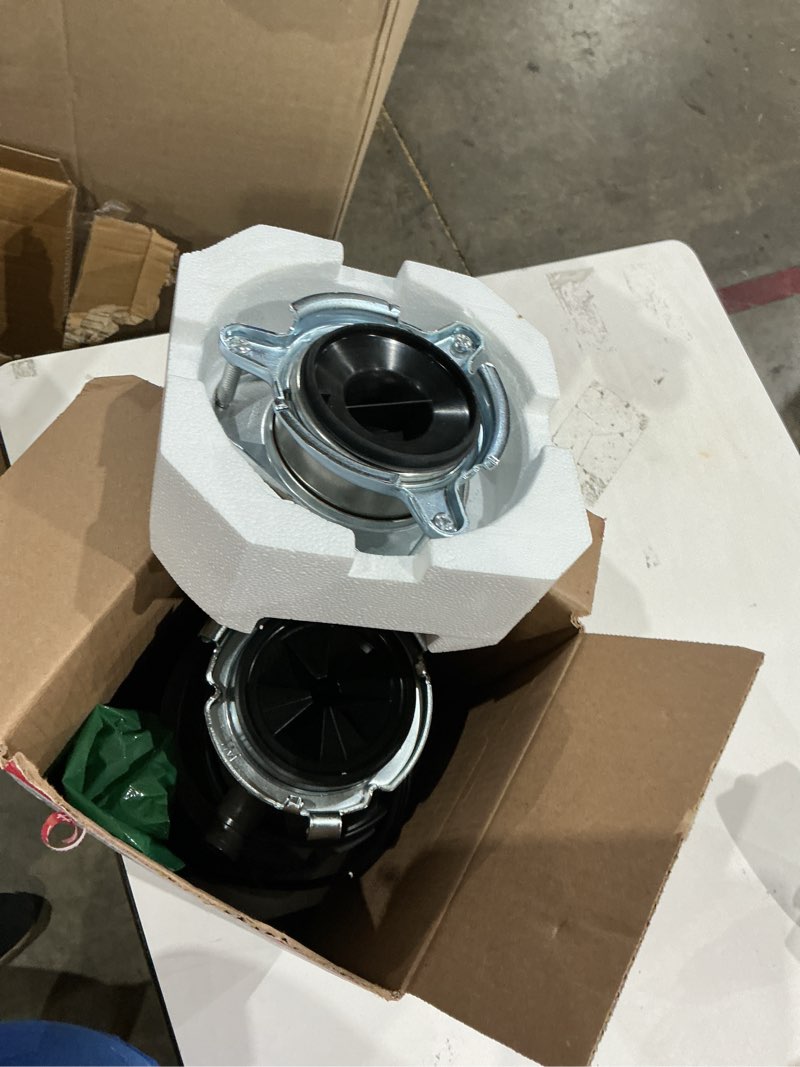 Condition photo showing As Is for insinkerator badger 5xl continuous feed 1/2-hp septic safe corded garbage disposal