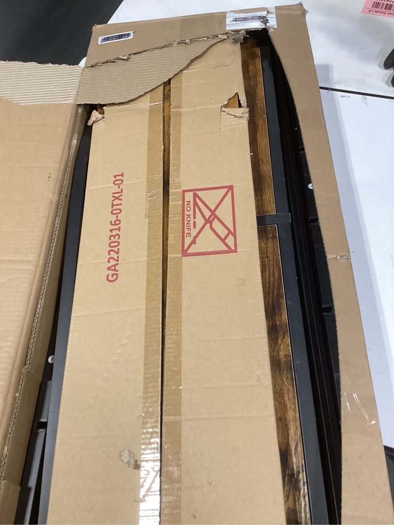 Condition photo showing Good Condition for gazhome twin xl bed frame with 2 xl storage drawers, metal platform bed frame with footboard, 9 strong metal slat support/no box spring needed/easy assembly/space saving wood twin xl wood