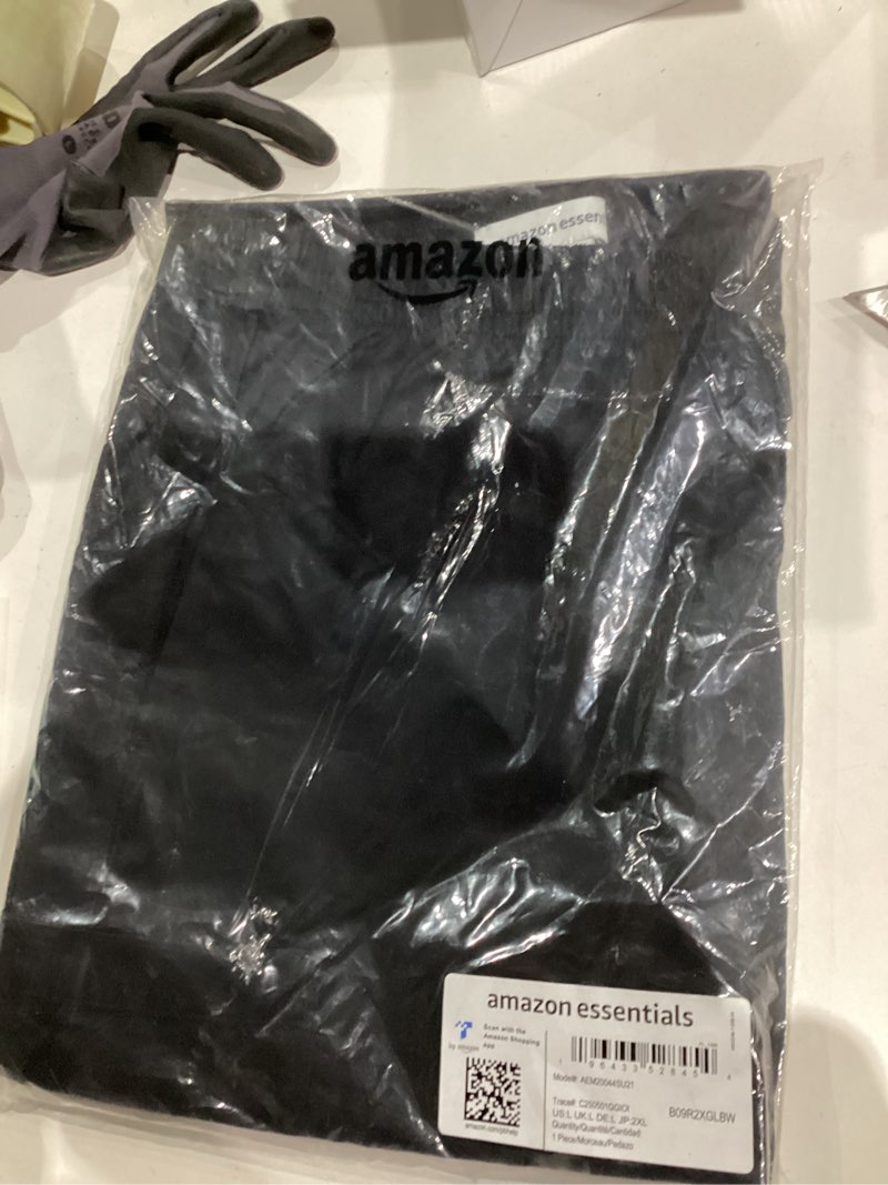 Condition photo showing New/Like New for Amazon Essentials Men's Elastic Drawstring Waist Scrub Pant Large Black
