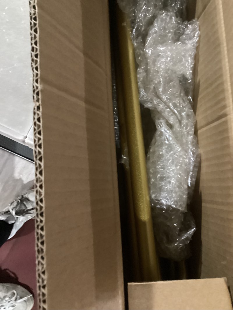 Condition photo showing Good Condition for Hanging Room Divider Curtain Rod U Shaped Wall Divider for Privacy Separation Modern Room Separator Curtain Track Metal Space Divider for Bedroom, Fitting Room and Beauty Salon Privacy (Gold)