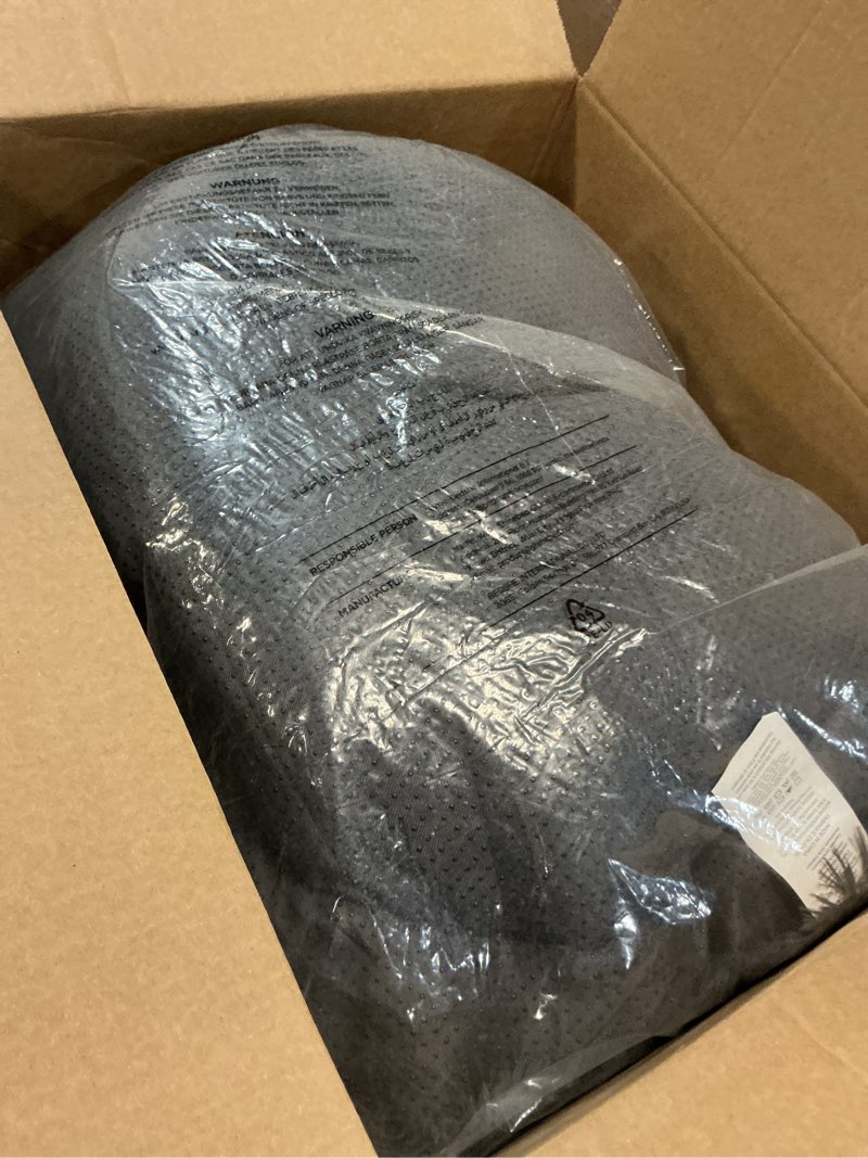 Condition photo showing Good Condition for bedsure calming dog bed for medium large dogs - donut washable large pet bed, 33 inches anti-slip round fluffy plush faux fur dog bed, dark grey 33"l x 33"w x 8"th dark grey