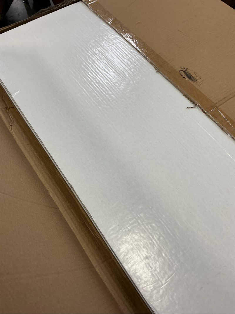 Condition photo showing Good Condition for 4-piece wood slat wall panel for interior wall decor noise cancelling 47.2" x 23.6" peel and stick acoustic decorative 3d sound absorbing wall paneling, natural oak naturak oak 4pcs - 47.2" x 23.6"