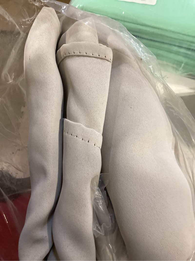 Condition photo showing Good Condition for nicetown 2 panels outdoor curtains for patio waterproof, peel/stick top & back tab bottom drapes with free rope for wind blocking, privacy sun shades for gazebo/deck, w66 x l90 in, natural 66"w x 90"l (pack of 2) natural