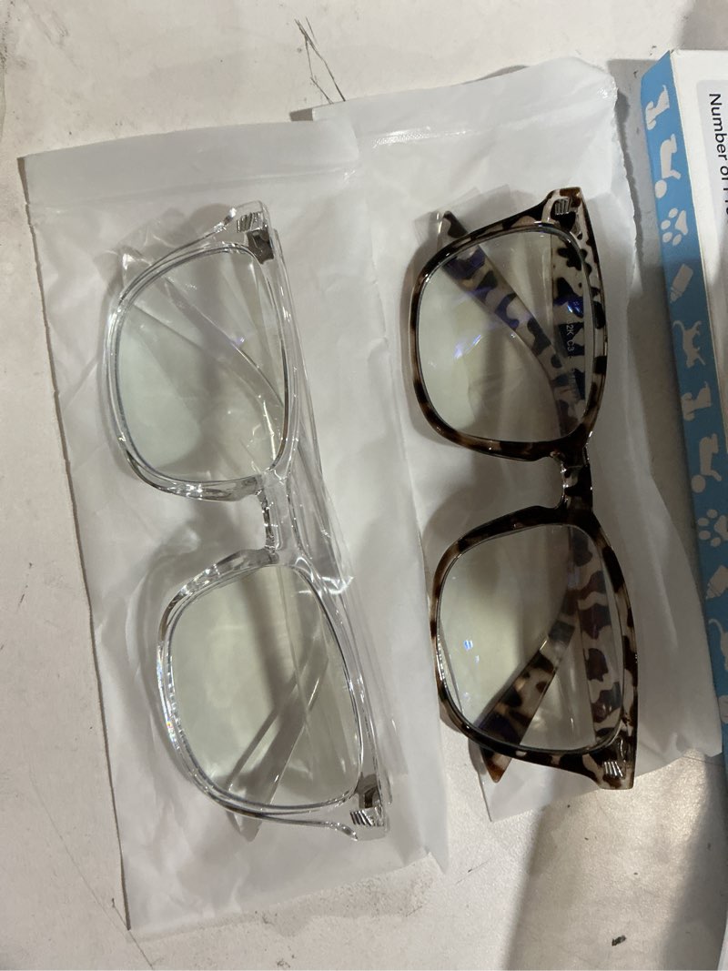 Condition photo showing Good Condition for livho high tech blue light glasses - advanced blue light blocking computer glasses - screen fatigue & uv protection *b5 leopard+clear clear