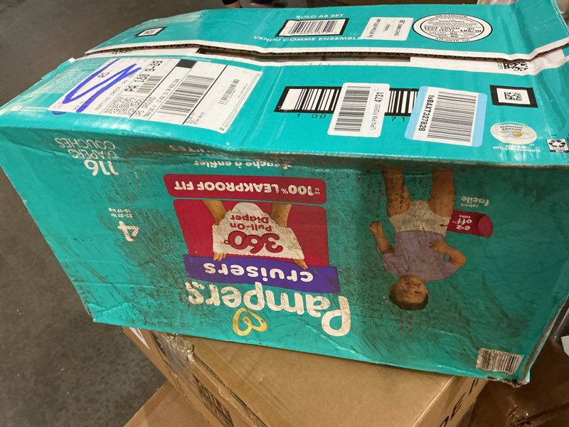 Condition photo showing New/Like New for pampers diapers - cruisers 360 - size 4, 116 count, babyproof up to 100% leakproof pull-on diaper