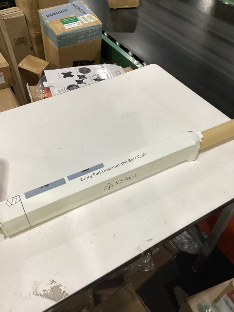 Condition photo showing Good Condition for ysagi leather desk protector, office mat, large mouse mat, non-slip pu leather blotter, laptop pad, waterproof writing pad for office and home (eggshell, 47.2" x 23.6") eggshell 47.2" x 23.6"