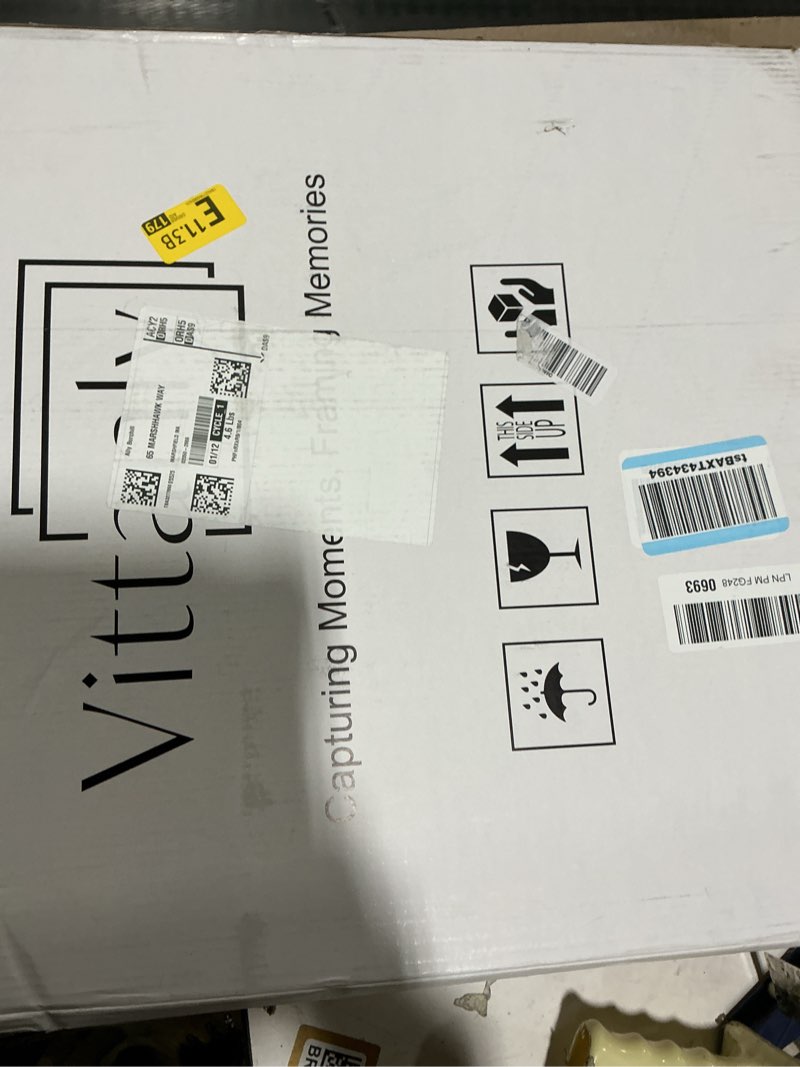 Condition photo showing Good Condition for Vittanly 16x20 Picture Frames Set of 2, Ornate Vintage Photo Frame for Wall Mount, Display 11x14 Pictures with Mat or 16x20 without Mat, Rustic Gold 16x20 Gold