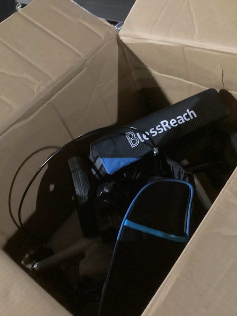 Condition photo showing As Is for Knee Scooter, All Terrain Foldable Knee Scooter Walker, Disc Brake Knee Walker for Foot Injuries Compact Crutches Alternative Blue