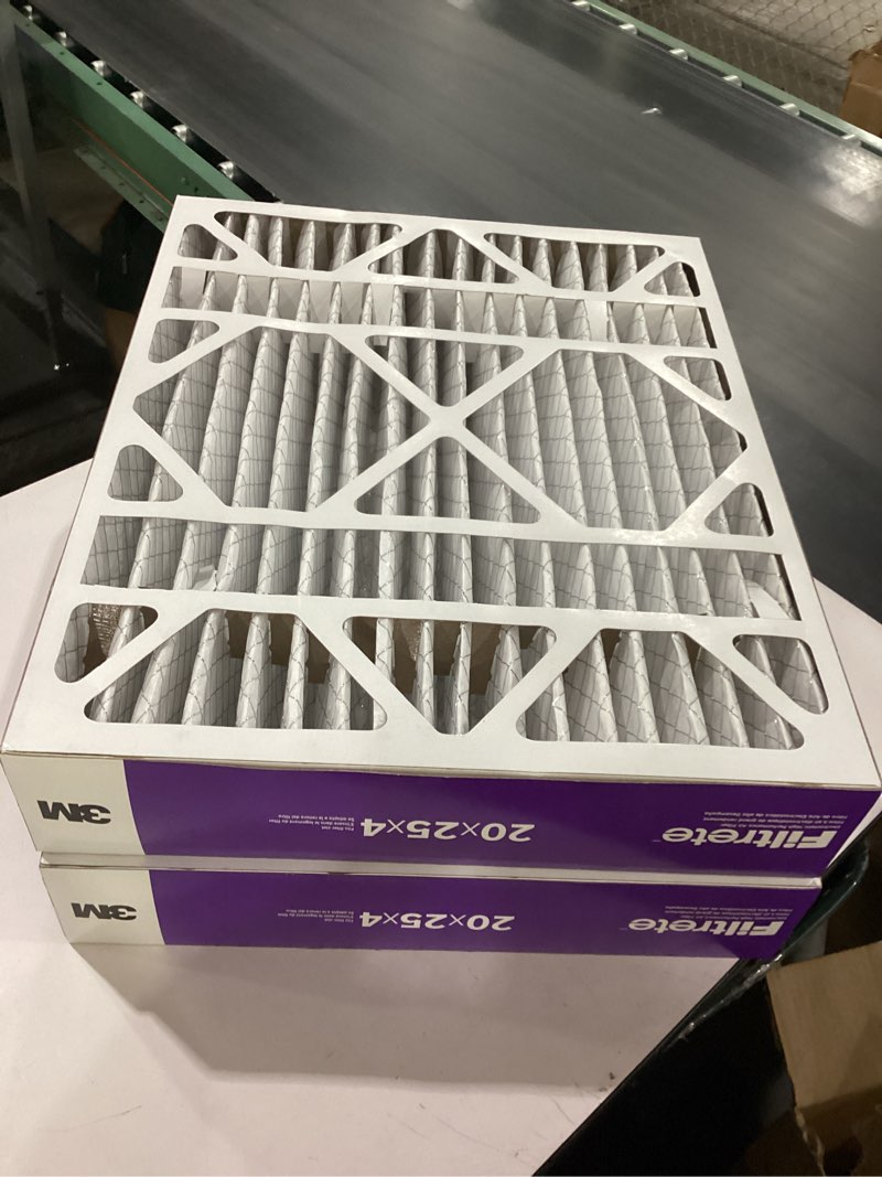 Condition photo showing New/Like New for filtrete 20x25x4 ac furnace air filter, mpr 1550, merv 12, fits honeywell & aprilaire space-gard, certified asthma & allergy friendly, electrostatic filter, 2-pack (actual size 19.88x24.63x4.31 in)