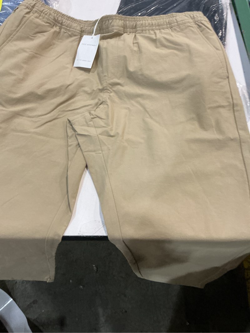 Condition photo showing New/Like New for free assembly cotton relaxed ankle pants size xl color is khaki chino